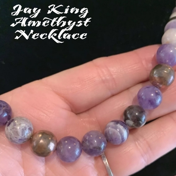 🎀Clearance🎀 JAY KING Heavy Copper AMETHYST 925 NECKLACE ESTATE PIECE 👀 - Picture 1 of 9